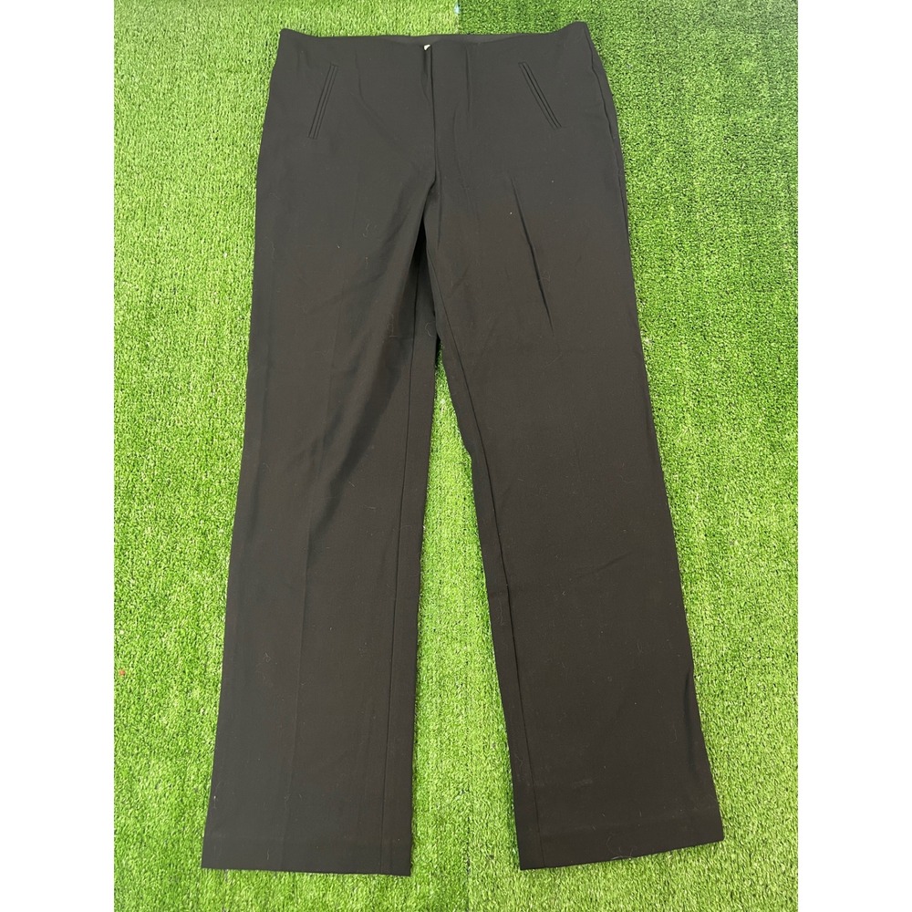 Style & Co Womens Black Straight Leg Pull On Stretch Dress Pants Size 12